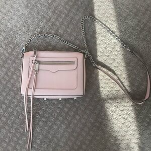 Rebecca mink off pink leather crossbody